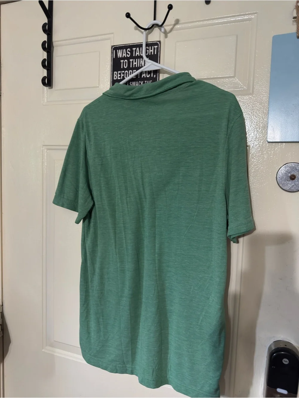 Banana Republic Heather Green Short-Sleeve Polo